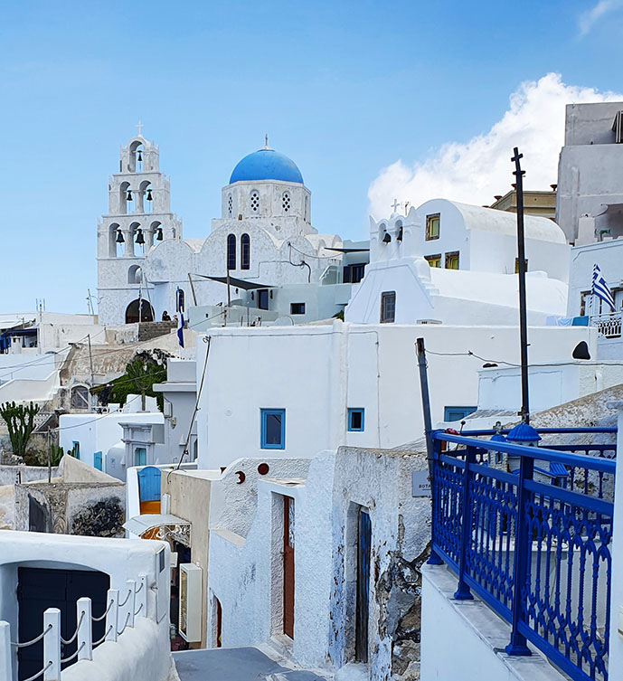 Pyrgos. Uno de los pueblos más bonitos de Santorini