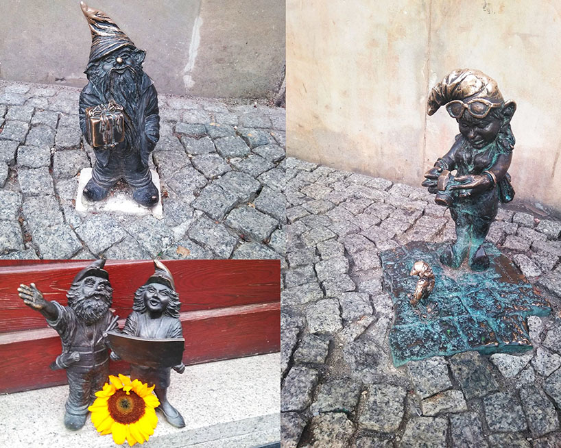 Algunos de los adorables gnomos que ver en Wroclaw