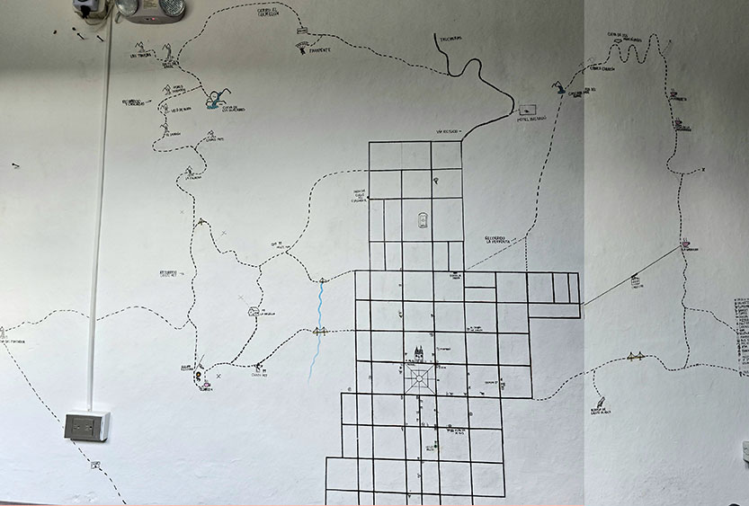 Mapa con las Rutas de Senderismo de Jardín (Antioquia) - Qué ver en Jardín