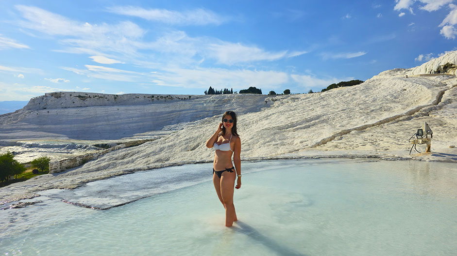 En los travertinos de Pamukkale - Cómo visitar Pamukkale