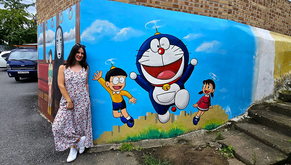 Mural de Jaman Mural Village - Qué ver en Jeonju