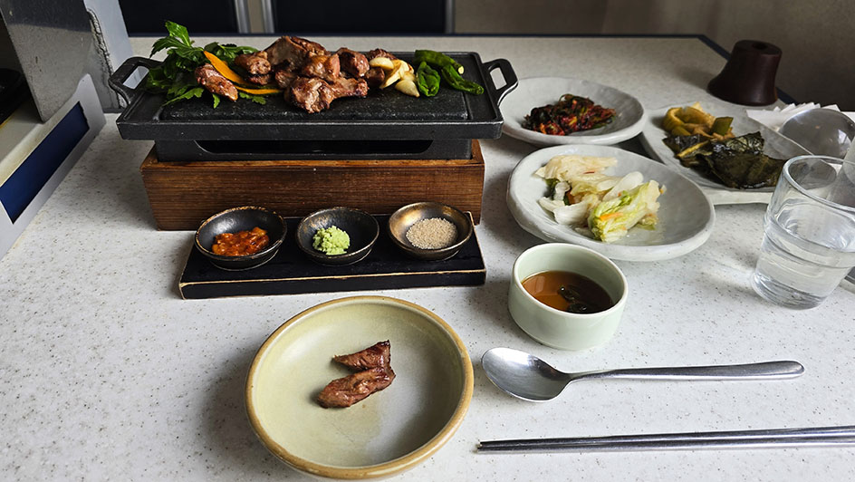 Barbacoa coreana en Haeyuldam, uno de los mejores restaurantes donde comer en Jeonju