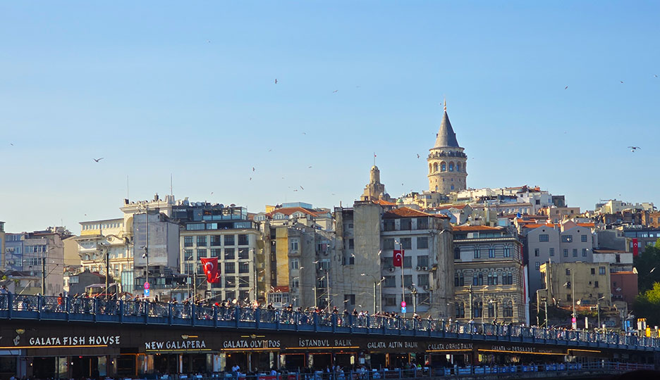 Vista panorámica del Puente y Torre de Gálata - Qué ver en Estambul