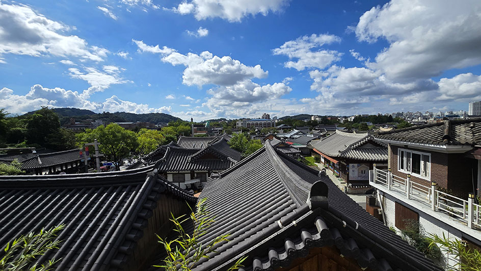 Vistas de los tejados de Hanok Village - Qué ver en Jeonju