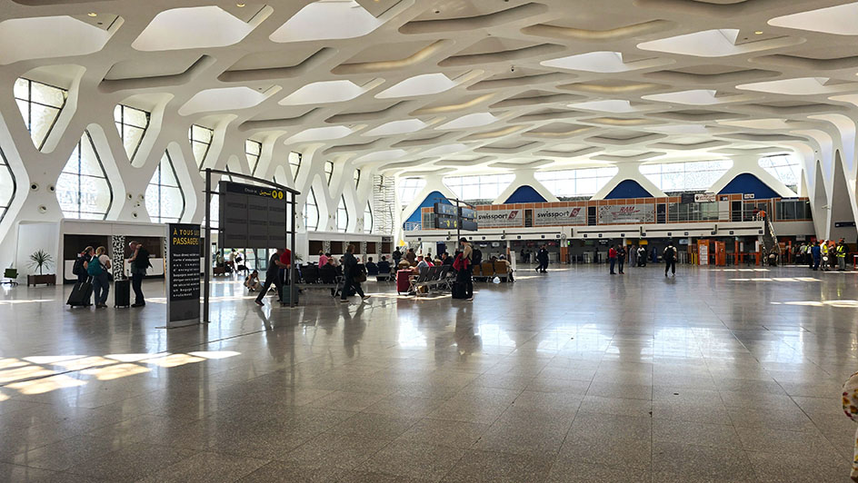 Sala de un aeropuerto - Cómo ir del aeropuerto de Marrakech al centro