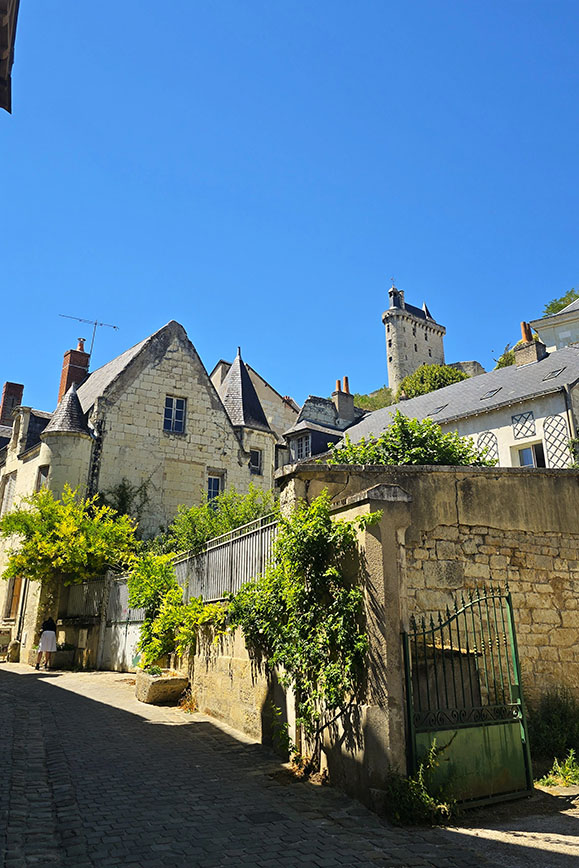 Calle del centro histórico de Chinon- Ruta por el Valle del Loira